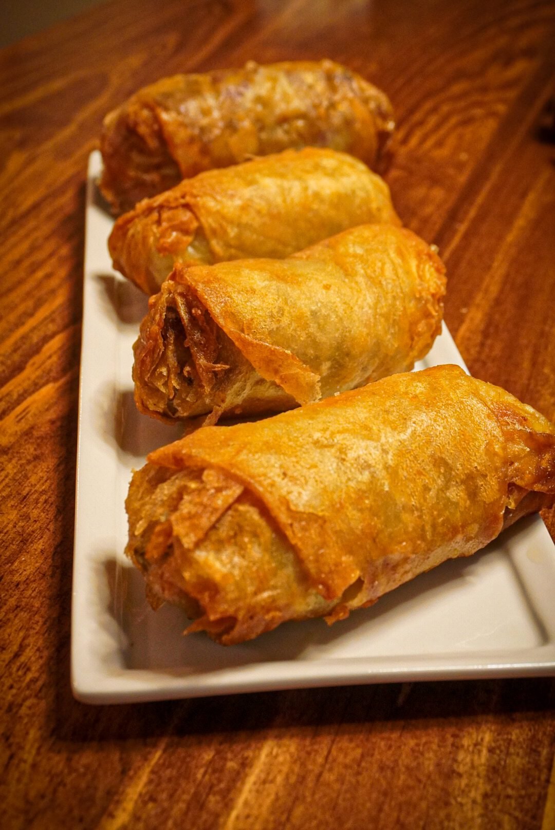 Rollitos fritos, foto editada