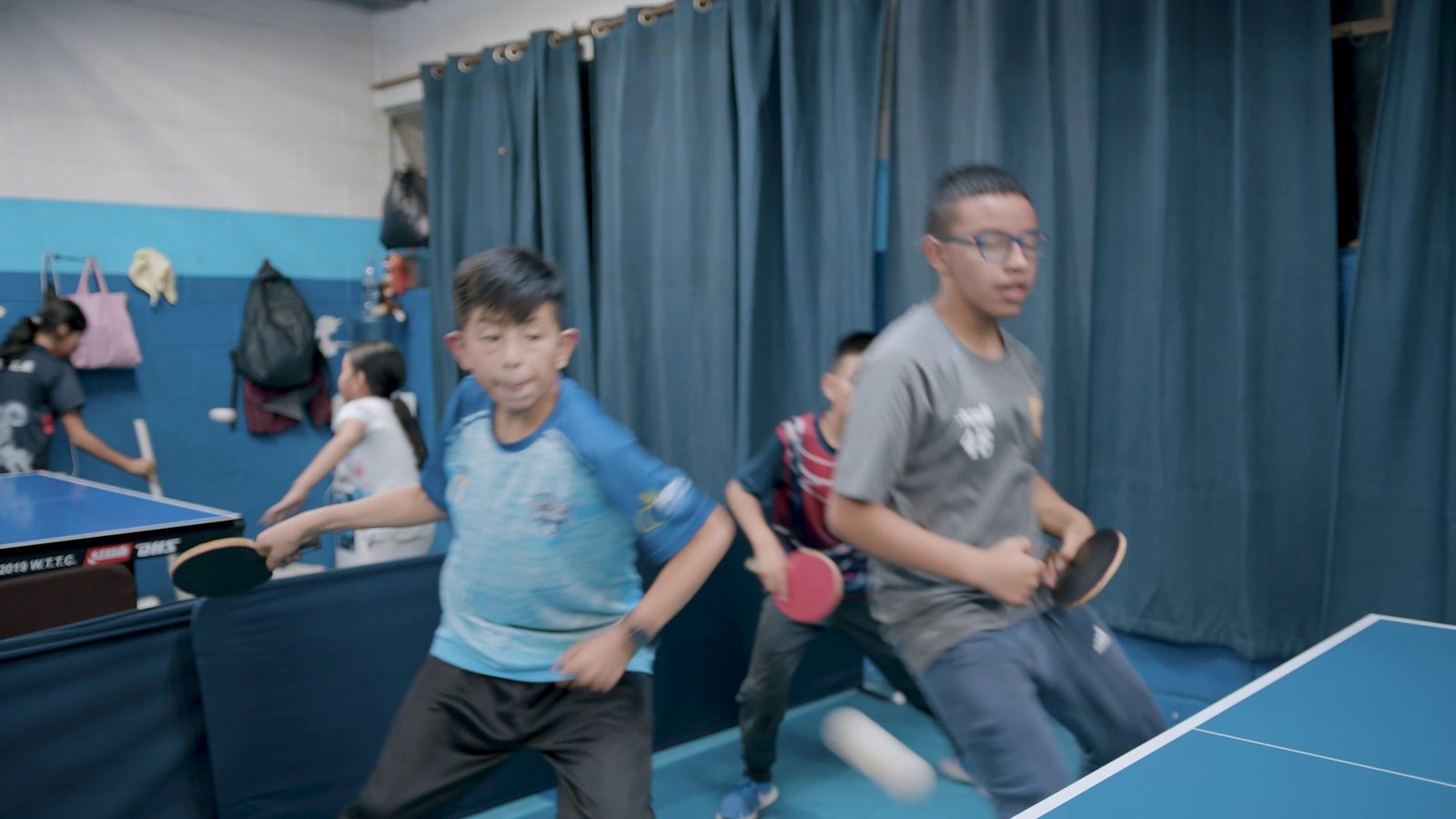 Dos alumnos entrenando